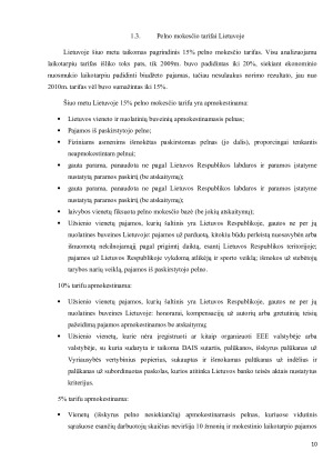PELNO MOKESTIS IR JO ĮTAKA VALSTYBĖS BIUDŽETO PAJAMOMS LIETUVOJE IR ESTIJOJE. Paveikslėlis 10
