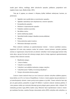 PELNO MOKESTIS IR JO ĮTAKA VALSTYBĖS BIUDŽETO PAJAMOMS LIETUVOJE IR ESTIJOJE. Paveikslėlis 8