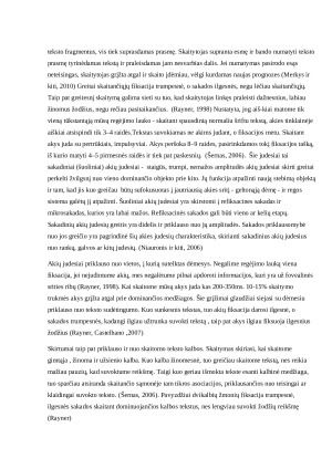Regimojo dėmesio apimties priklausomybės nuo stimulo dydžio ir įprasminimo tyrimas. Paveikslėlis 2