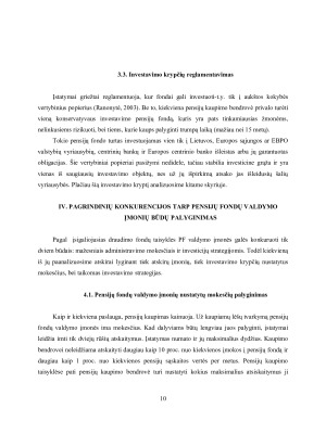 Pensijų fondų valdymo įmonių investavimo krypčių palyginimas. Paveikslėlis 10