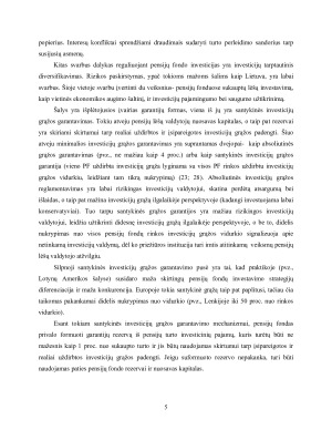 Pensijų fondų valdymo įmonių investavimo krypčių palyginimas. Paveikslėlis 5