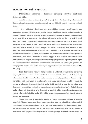 PERVEDAMASIS AKREDITYVAS ESMĖ IR PANAUDOJIMAS TARPTAUTINIUOSE ATSISKAITYMUOSE. Paveikslėlis 4