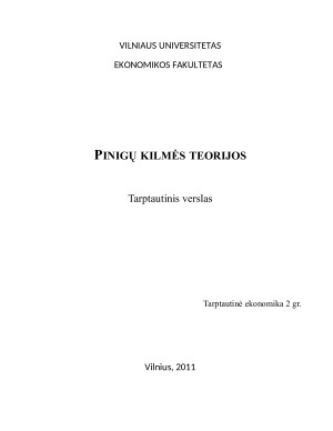 PINIGŲ KILMĖS TEORIJOS. Paveikslėlis 1
