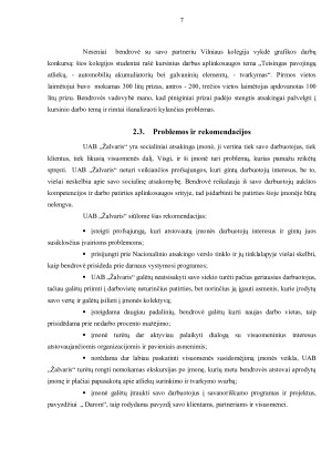 UAB „ŽALVARIS“ SOCIALINĖ ATSAKOMYBĖ IR REKOMENDACIJOS. Paveikslėlis 7