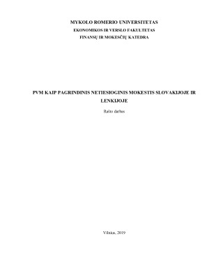PVM KAIP PAGRINDINIS NETIESIOGINIS MOKESTIS SLOVAKIJOJE IR LENKIJOJE