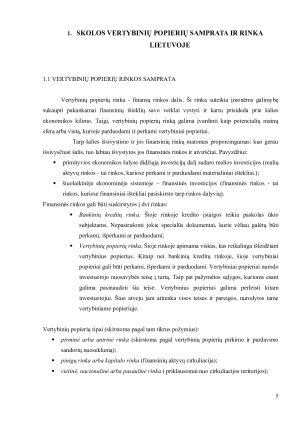 SKOLOS VERTYBINIŲ POPIERIŲ RINKA LIETUVOJE IR PASAULYJE, JOS VYSTYMASIS. Paveikslėlis 5