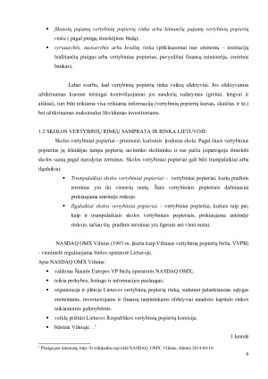 SKOLOS VERTYBINIŲ POPIERIŲ RINKA LIETUVOJE IR PASAULYJE, JOS VYSTYMASIS. Paveikslėlis 6