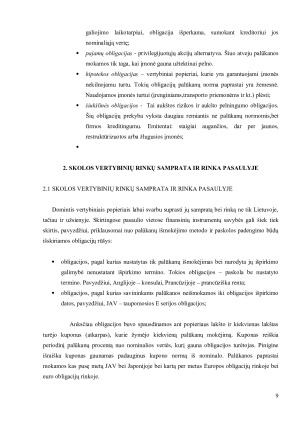 SKOLOS VERTYBINIŲ POPIERIŲ RINKA LIETUVOJE IR PASAULYJE, JOS VYSTYMASIS. Paveikslėlis 9