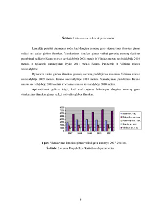 Socialinių pašalpų išlaidų Lietuvoje analizė. Paveikslėlis 6