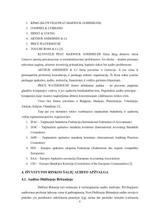 Tarptautinė audito patirtis ir Lietuvos audito sistemos perspektyvos. Paveikslėlis 6