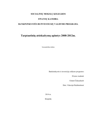 Tarptautinių atsiskaitymų apimtys