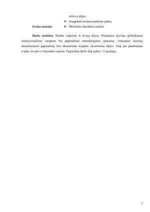 TRADICINIS INSTITUCIONALIZMAS. Paveikslėlis 5
