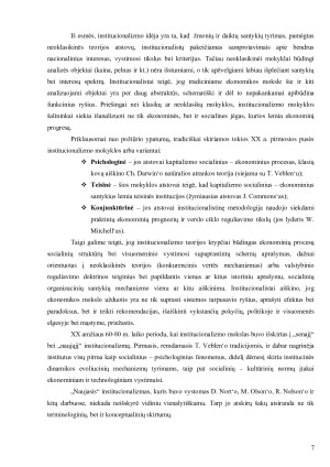 TRADICINIS INSTITUCIONALIZMAS. Paveikslėlis 7