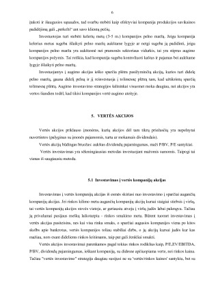 VERTĖS IR AUGIMO AKCIJOS. Paveikslėlis 7