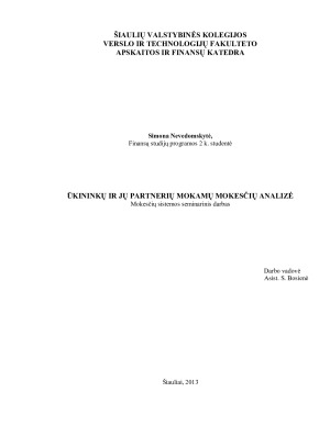 ŪKININKŲ IR JŲ PARTNERIŲ MOKAMŲ MOKESČIŲ ANALIZĖ