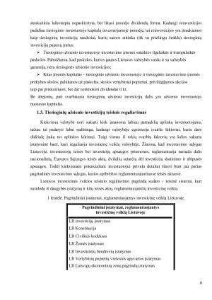 Užsienio investicijos Lietuvoje ir jų nauda. Paveikslėlis 8