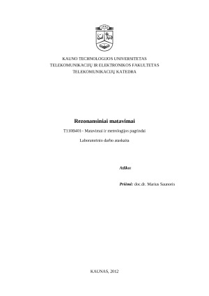 Rezonansiniai matavimai