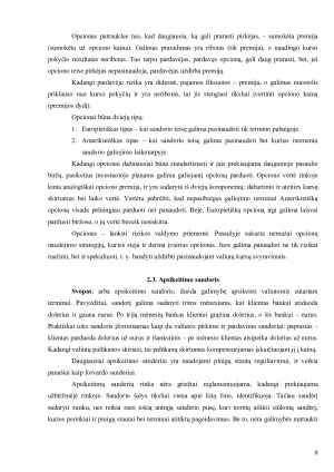 VALIUTOS KEITIMO RIZIKA IR JOS VALDYMAS. Paveikslėlis 8