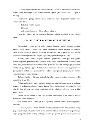 VALIUTOS KURSUS SĄLYGOJANTYS VEIKSNIAI. Paveikslėlis 6