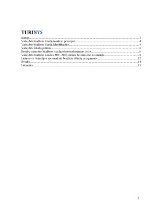 VALSTYBĖS BIUDŽETO IŠLAIDOS. Paveikslėlis 2