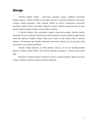 VALSTYBĖS BIUDŽETO IŠLAIDOS. Paveikslėlis 3