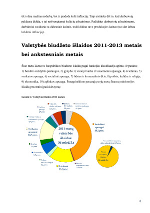 VALSTYBĖS BIUDŽETO IŠLAIDOS. Paveikslėlis 8