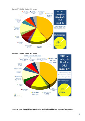 VALSTYBĖS BIUDŽETO IŠLAIDOS. Paveikslėlis 9