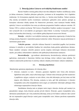 Dotacijų įtaka Lietuvos savivaldybių biudžetams. Paveikslėlis 4