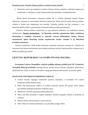 VALSTYBĖS FINANSŲ POLITIKA. Paveikslėlis 5