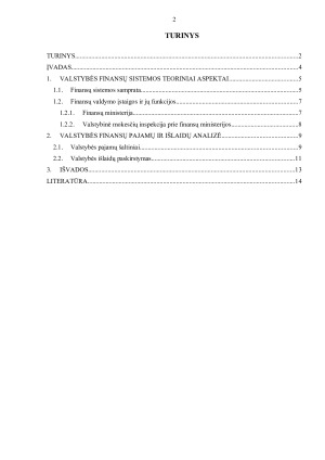 VALSTYBĖS FINANSŲ SISTEMA. Paveikslėlis 2