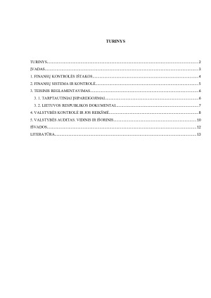 Valstybės finansų valdymo kontrolės principai Lietuvoje