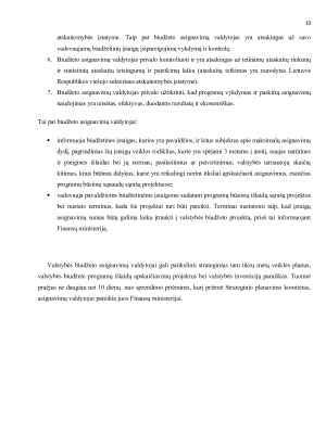 VALSTYBĖS IR SAVIVALDYBIŲ BIUDŽETO ASIGNAVIMŲ PASKIRTIS, VALDYTOJAI, JŲ TEISĖS IR PAREIGOS. Paveikslėlis 10