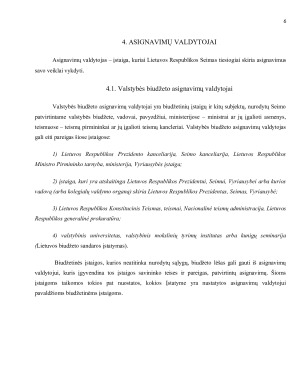 VALSTYBĖS IR SAVIVALDYBIŲ BIUDŽETO ASIGNAVIMŲ PASKIRTIS, VALDYTOJAI, JŲ TEISĖS IR PAREIGOS. Paveikslėlis 6