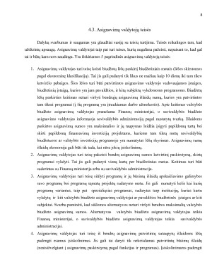 VALSTYBĖS IR SAVIVALDYBIŲ BIUDŽETO ASIGNAVIMŲ PASKIRTIS, VALDYTOJAI, JŲ TEISĖS IR PAREIGOS. Paveikslėlis 8
