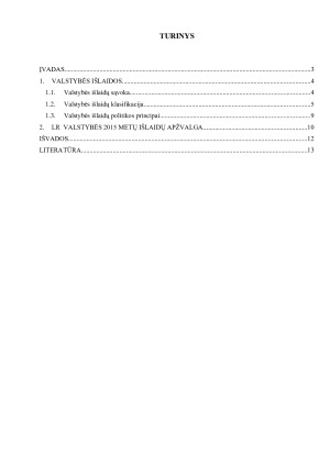 VALSTYBĖS IŠLAIDOS. Paveikslėlis 2