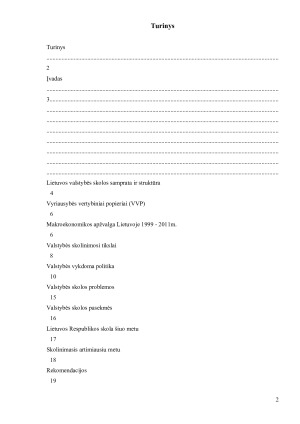 VALSTYBĖS SKOLINIMASIS - TIKSLAI, POLITIKA, PROBLEMOS. Paveikslėlis 2