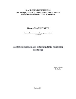 Valstybės skolinimasis iš tarptautinių finansinių institucijų
