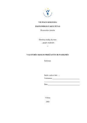 VALSTYBĖS SKOLOS PRIEŽASTYS IR PASEKMĖS