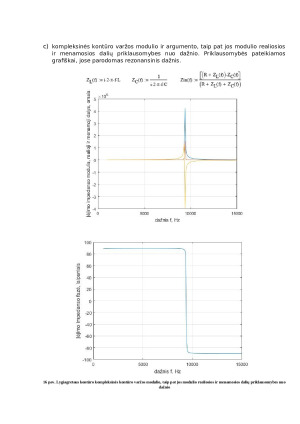 Rezonansinių grandinių parametrai ir charakteristikos. Paveikslėlis 10