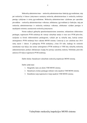 VMI MOSS sistema. Paveikslėlis 2