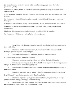 V. Šekspyras Hamletas aprašymas. Paveikslėlis 5