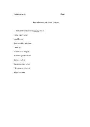 Veiksnys. Užduotys. Paveikslėlis 3
