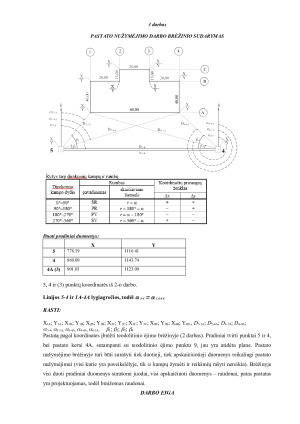 PASTATO NUŽYMĖJIMO DARBO BRĖŽINIO SUDARYMAS
