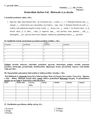 Būdvardis ir jo daryba. Užduotys 6kl