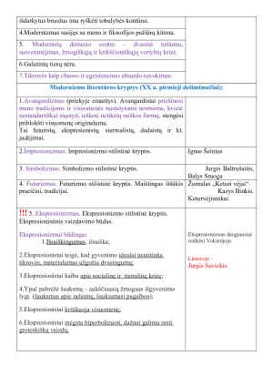 Kultūros/literatūros epochos. Paveikslėlis 8