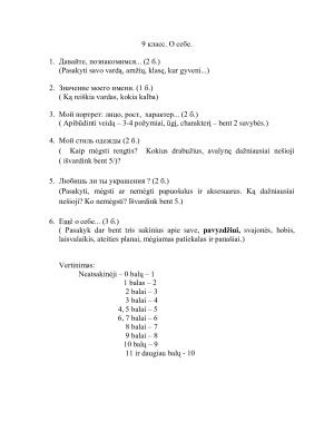 9 класс. О себе. Užduotys. Paveikslėlis 1