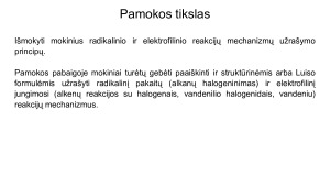Organinės chemijos reakcijų radikalinis ir elektrofilinis mechanizmai. Pamokos planas. Paveikslėlis 2