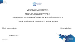 Lopšelio-darželio ugdymo programa