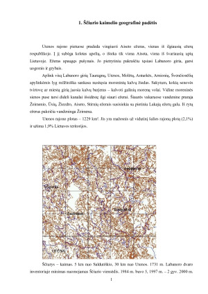 Ščiurio kaimelio gamtinė aplinka ir jos apsaugos ypatumai. Paveikslėlis 2