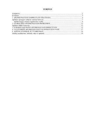 Aplinkosaugos sistema ir jos teisinis bei strateginis pagrindas Lietuvoje ir Europos Sąjungoje